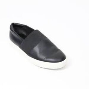 Vince Corbin black leather slip-on sneakers